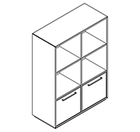 2317 incl. plinth - Bookcase W800xD350xH1102 w/filingdrw. in  A3+B3
