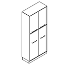 2516 + high plinth - Bookcase W800xD350xH1806 w/doors in A1/B1+ A3/B3 no divider