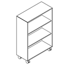 2304 + castors - Bookcase W800xD350xH1102 without divider