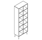 2642 + legs - Cupboard W800xD400xH2158 w/divider