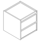 3162 - Plint Cube W400xD400xH400 w/2 drawers