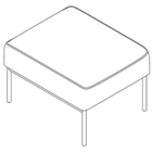 7270 - FRAMEwork seating pouf 600, W600xD730xH470