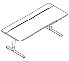 13772 - V7 table 2000x800 mm incl. drawer and cable tray