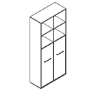 2514 incl. plinth - Bookcase W800xD350xH1806 w/doors in A3+B3, w/divider