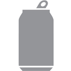 13301602 - Etiket til sortering af drikkedåser, uden tekst (grå, uden baggrund) 21x43 mm.