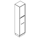 2512 + high plinth - Bookcase W408xD350xH1806 w/2 doors, right,  in A1+A3