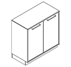 2250 + high plinth - Cupboard W800xD400xH750 w/doors in A1+B1 no divider