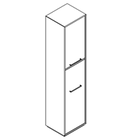 2532 incl. plinth - Bookcase W408xD350xH1806 w/2 doors, left,  in A1+A3