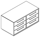 2111 incl. plinth - Cupboard W800xD400xH368 w/3 drawers in A1+B1