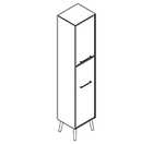 2512 + legs - Bookcase W408xD350xH1806 w/2 doors, right,  in A1+A3