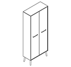 2520 + legs - Bookcase W800xD350xH1806 w/doors in A1+B1 no divider