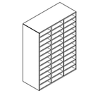 2383 - Bookcase top W800xD350xH1072 w/36 pigeonholes