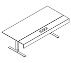 17004 - Sit/stand desk 2100x1000 (650-rect)