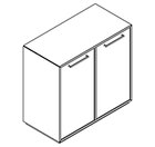 2251 incl. plinth - Cupboard W800xD400xH750 w/doors in A1+B1 w/divider