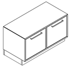 2109 + high plinth - Cupboard W800xD400xH368 with doors in A1+B1