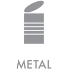13301501 - Etiket til sortering af metal, dansk tekst (grå, uden baggrund) 35x67 mm.