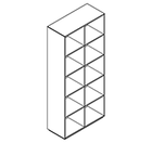 2502 incl. plinth - Bookcase W800xD350xH1806 w/divider