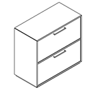 2244 incl. plinth - Filing cabinet W800xD400xH750 w/2 filling drawers + conterweight