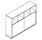 2367 + high plinth - Sliding door cabinet W1584xD400xH1102. Open i upper sektion