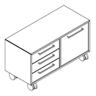 2106 + castors - Bookcase W800xD350xH398 w/3 drawers in A1+filing in B1