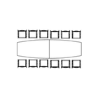 13556x2+0195+0193 - Conference table 4124x1200/850 (square)