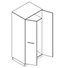 2560+2970 - Wardrobe W800xD600xH1806 with 2 doors, hanging rack and 1
shelf at the top of the cabinet - open