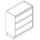 3271+3970 - Plint Cupboard W800xD400xH800 w/3 drawers