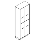 2647 + high plinth - Cupboard W800xD400xH2158 w/doors in A1/B1 and A4/B4 no divider