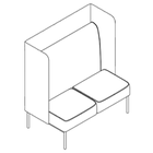 7290 - FRAMEwork seating tall back couch frame 1200 mm