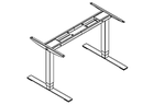 0395 - Sit/stand desks square legs (H: 640-1300mm)