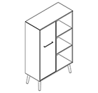 2314 + legs - Bookcase W800xD350xH1102 w/door, left in A1