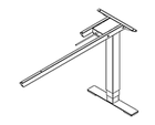 Desk extensions (0394 - sit/stand desks square Legs (620-1270mm))