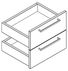 2929 - Drawer unit 372x330 for depth 350