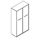 2423 incl. plinth - Bookcase W800xD350xH1454 w/doors in A1+B1, w/divider