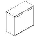 2287 - Bookcase top W800xD350xH720 w/doors i A1+B1 u/divider