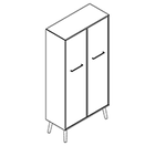 2423 + legs - Bookcase W800xD350xH1454 w/doors in A1+B1, w/divider