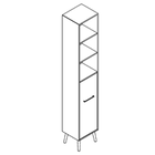 2631 + legs - Bookcase W408xD350xH2158 with door, left,  in A4