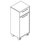 2710 + castors - Delta45 Bookcase W408xD350xH750 w/left hinged door in A2+filing drawer in A1