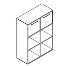 2315 incl. plinth - Bookcase W800xD350xH1102 w/doors in A1+B1