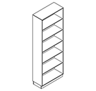 2604 + high plinth - Bookcase W800xD350xH2158 without divider