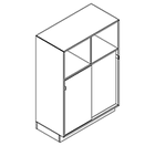 2359 + high plinth - Sliding door cabinet W800xD400xH1102. Open in upper section