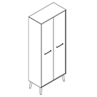 2553 + legs - Cupboard W800xD400xH1806 w/doors in A1 and B1 no divider