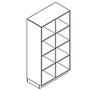 2441 + high plinth - Cupboard W800xD400xH1454 with divider