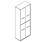 2647 incl. plinth - Cupboard W800xD400xH2158 w/doors in A1/B1 and A4/B4 no divider