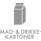 13301510 - Etiket til sortering af mad og drikkekartoner dansk tekst (grå, uden baggrund) 85x75 mm.