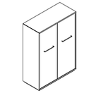 2320 incl. plinth - Bookcase W800xD350xH1102 w/doors in A1+B1 without divider