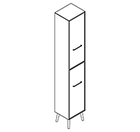 2612 + legs - Bookcase W408xD350xH2158 with 2 doors, right, in A1+A4