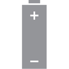 13301606 - Etiket til sortering af batterier, uden tekst (grå, uden baggrund) 15x42 mm.