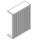 7715 - Reception front 900x300x1102,top inwards (slats in oak/black)