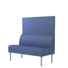 Ideal Small 2-seat wo armrests w backplate 4 legs